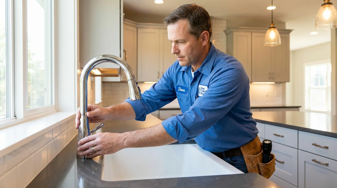 Kitchen faucet installation by Johns Plumbing LLC in Lake Panasoffkee